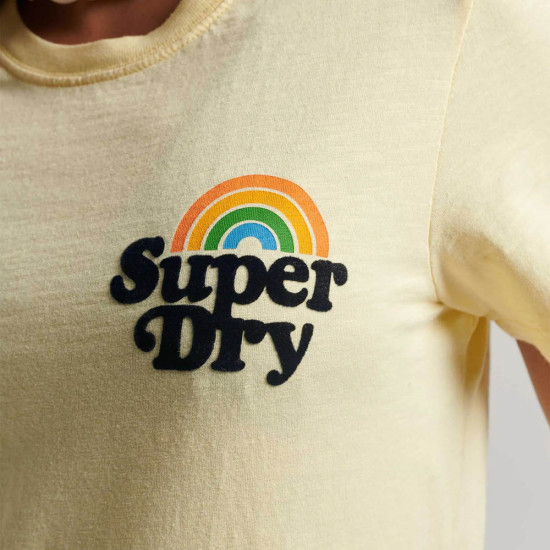 Superdry Γυναικεία κοντομάνικη μπλούζα Vintage Rainbow T-Shirt